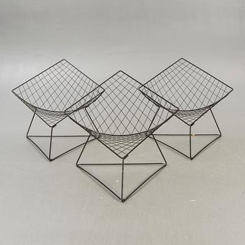 A set of three Niels Gammelgaard Oti easy chairs for IKEA 1970/80s.