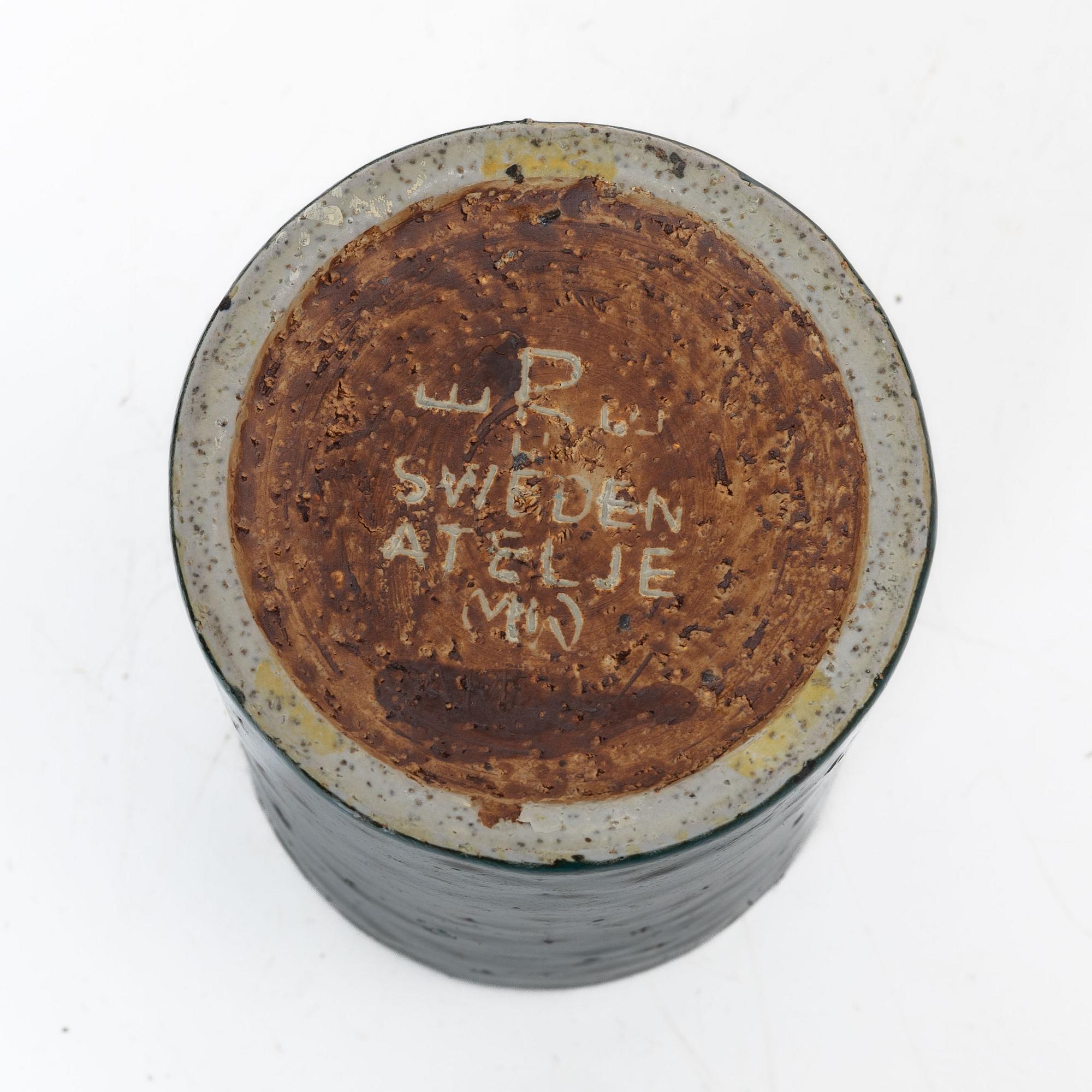 Marianne Westman, a bowl and two vases, stoneware, Rörstrands Ateljé.