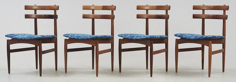 POUL HUNDEVAD, stolar, 4 st, Poul Hundevad & Co, Danmark 1960-tal.