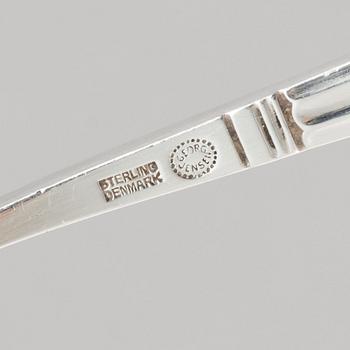 Georg Jensen, a set of 102 pieces of 'Konge/Acorn' sterling silver flatware, design Johan Rohde, Copenhagen.