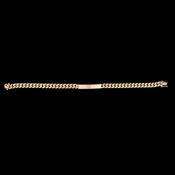 ARMBAND, 14K kultaa, pansarked. Vikt 38 g.