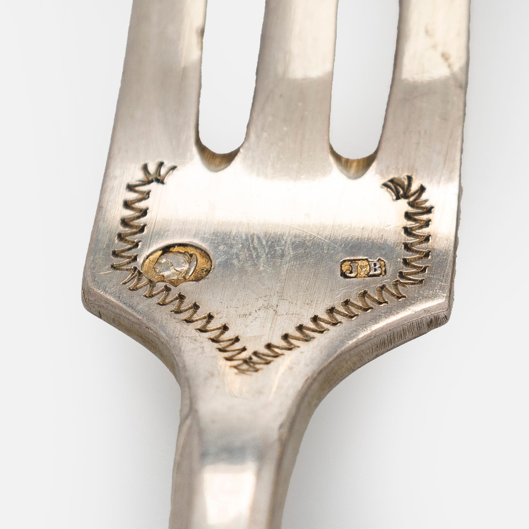 Bestick, 29 st, snarlika, silver, Österrike-Ungern och Tjeckoslovakien 1867-1962.