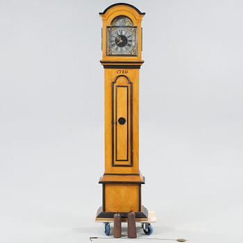 A grandfather clock from sweden in th 18th century.