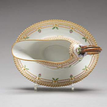 A Royal Copenhagen "Flora Danica" sauce boat, Denmark, "20th Century.