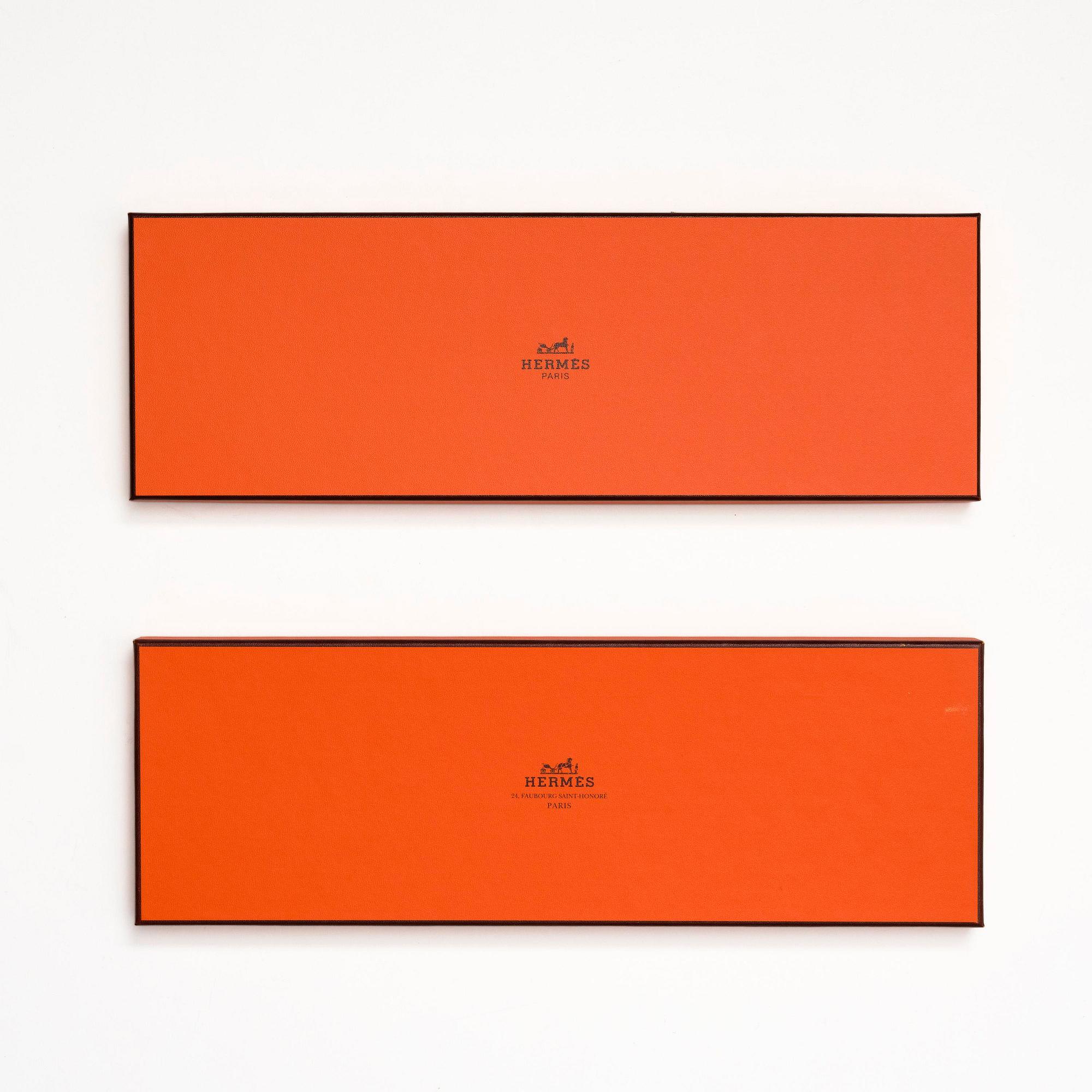 Hermès, two silk ties.