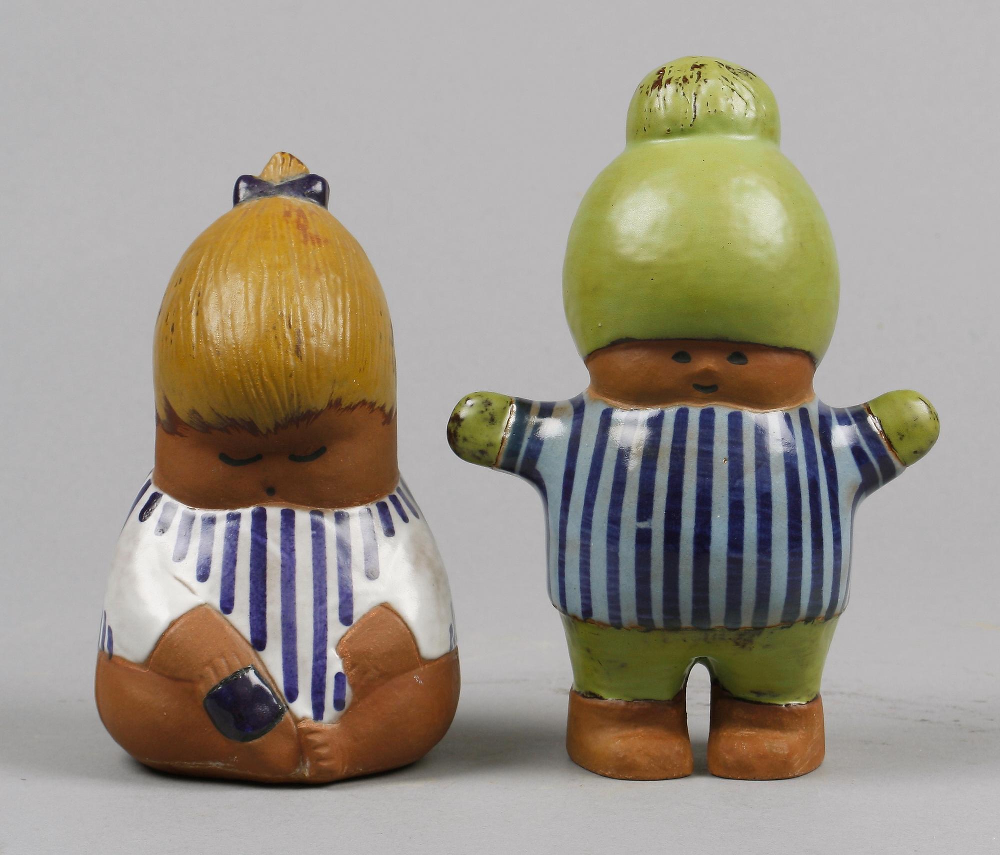 FIGURINER, 2 st, stengods, Lisa Larson, Gustavsberg.