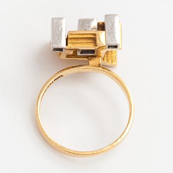 Björn Weckström, ring, "Soltempel", briljantslipade diamanter, 18K guld, Lapponia 1974.