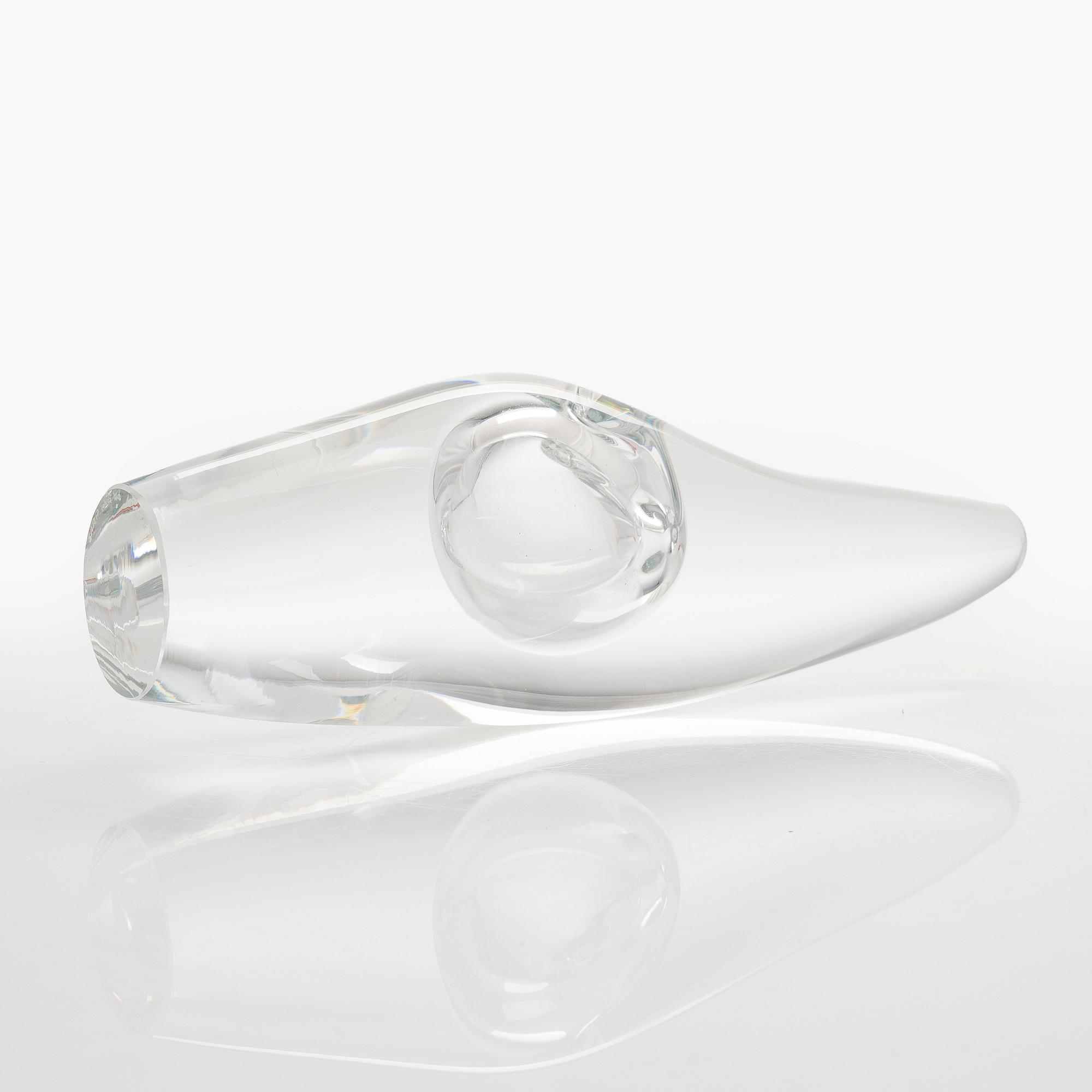 Timo Sarpaneva, glasskulptur, "Orkidé", signerad Timo Sarpaneva 15/1987.