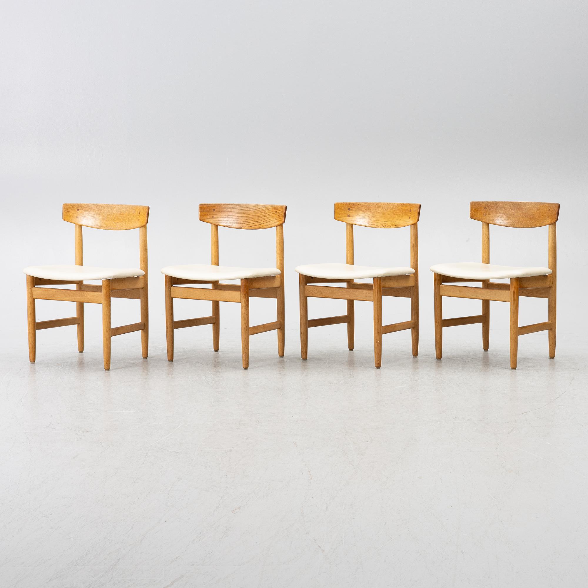 Børge Mogensen, four "Öresund" chairs, Karl Andersson.