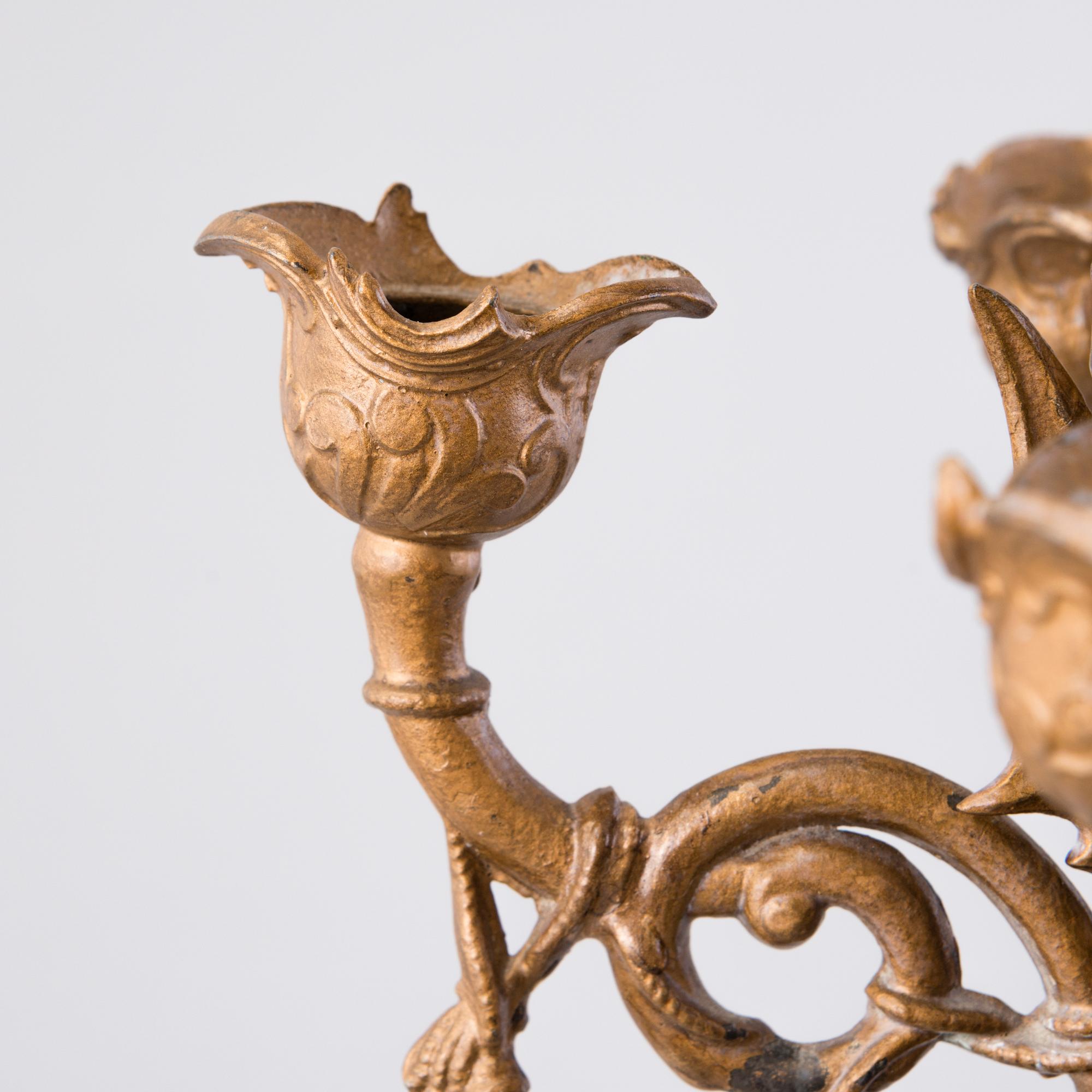 KANDELABER, kopparmetallegering, 1800-talets slut.
