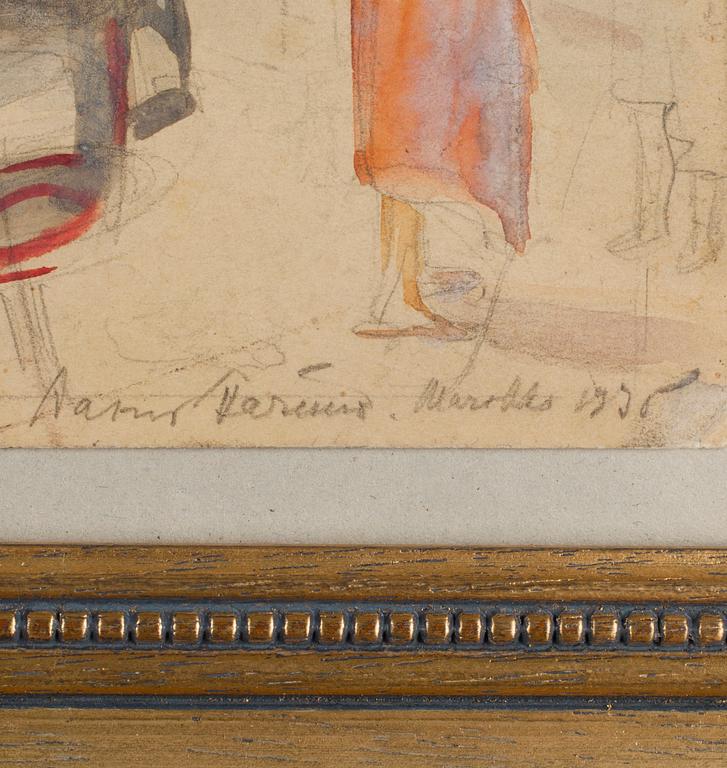 AARNO KARIMO, sekatekniikka, signeerattu ja päivätty Marokko 1935.