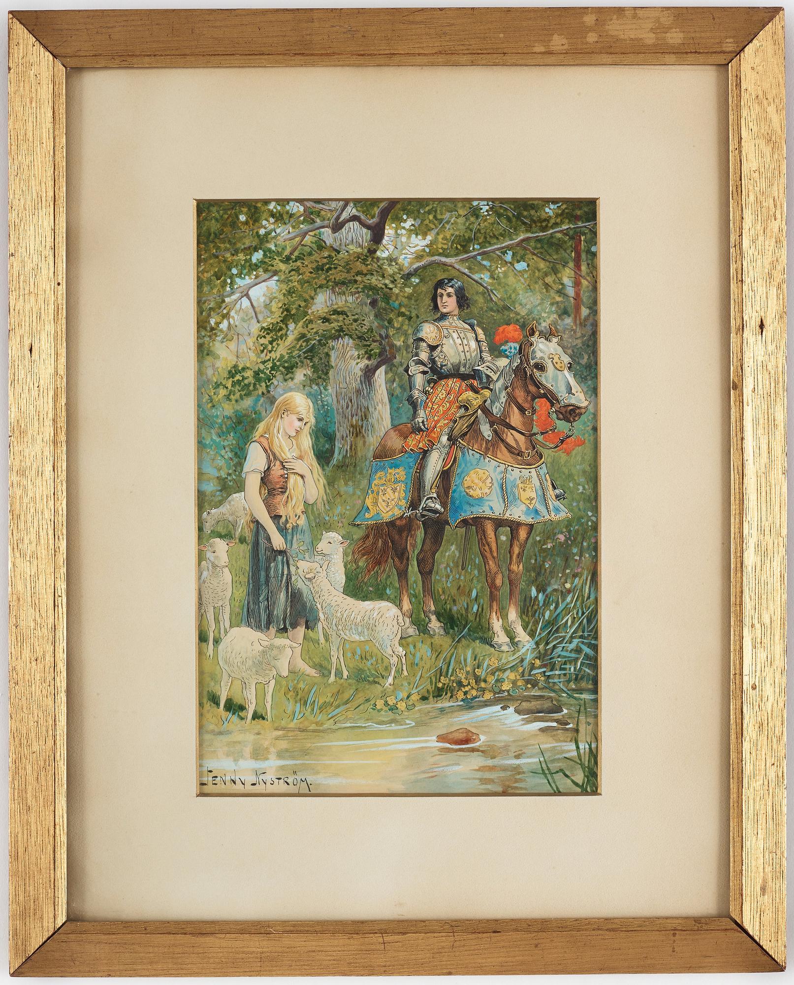 Jenny Nyström, The knight and the shepherdess.