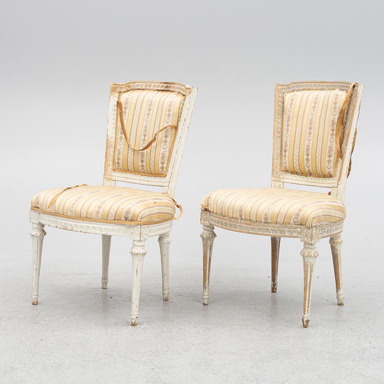 Chairs, a pair, late 18th century, Gustavian.