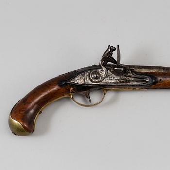 A Swedish flint-lock pistol, seconf half 18th century.