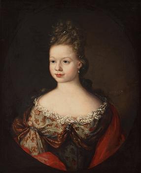 377. Martin Mijtens d.ä Attributed to, Portrait of a young girl.