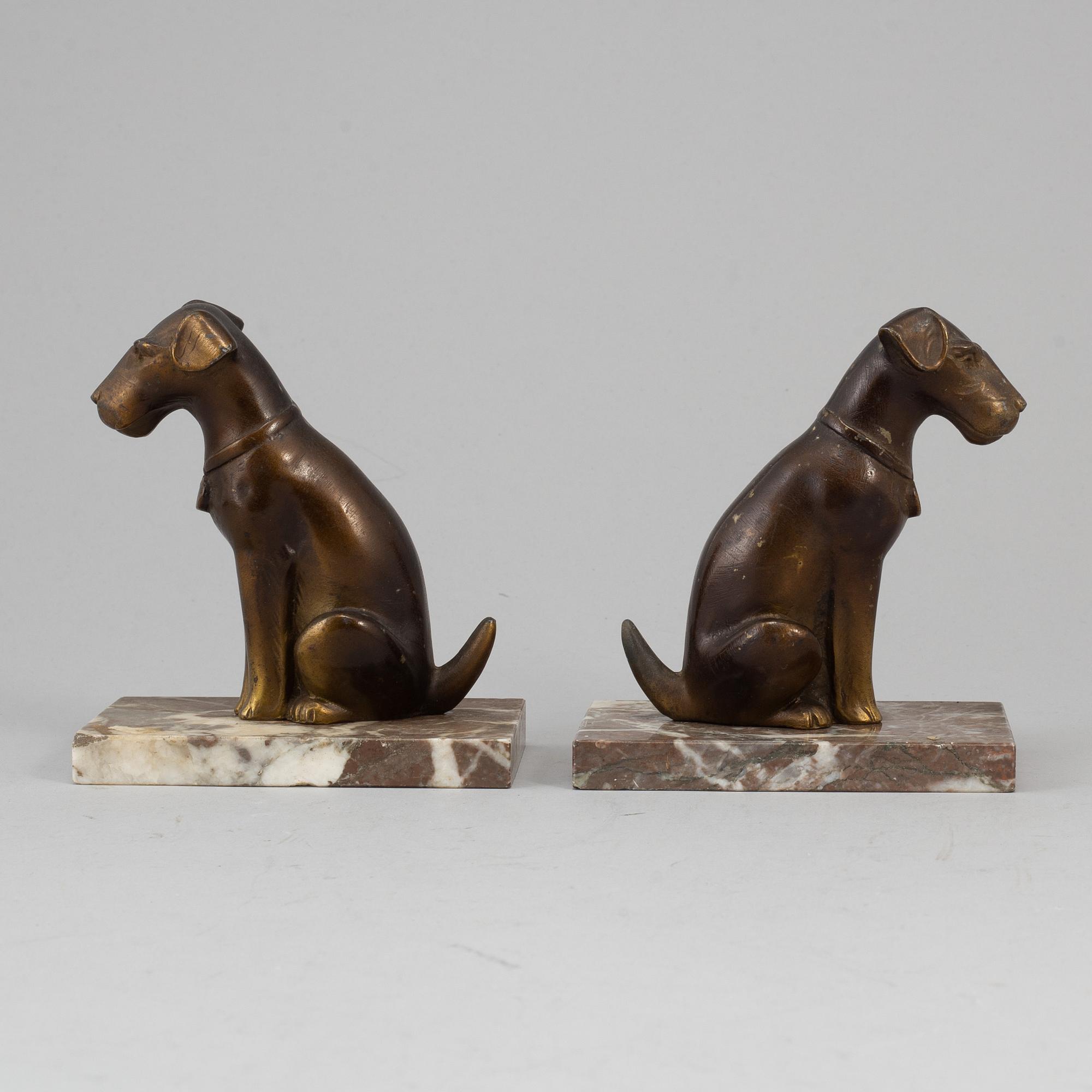 A pair of art déco book ends, 1930s.