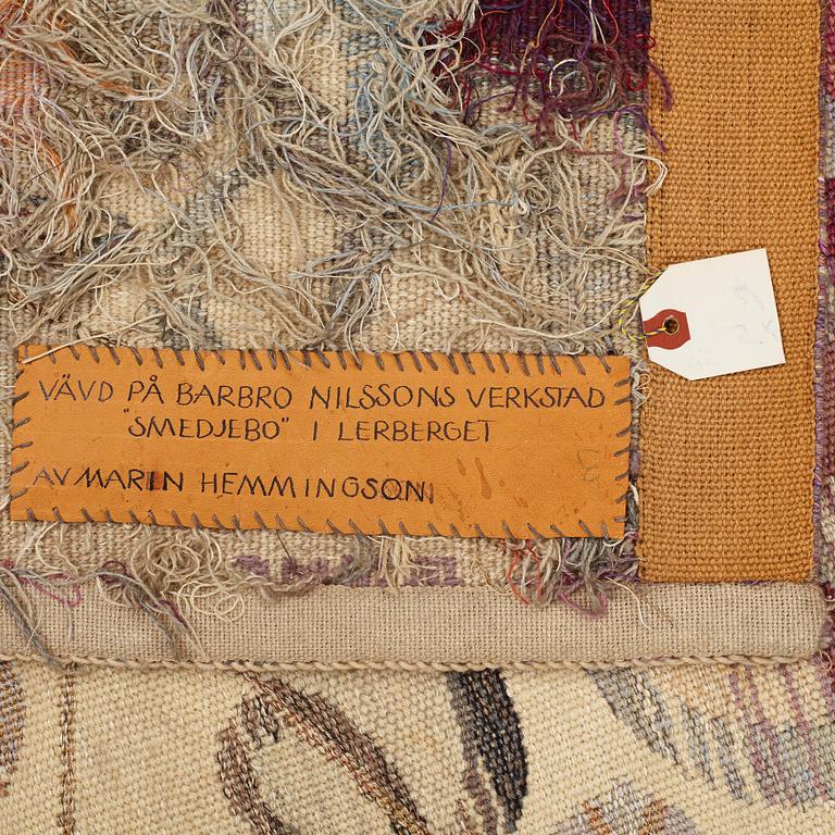 Barbro Nilsson, VÄVD TAPET, "Ångan - Ångkraften", gobelängvariant, ca 240,5 x 112 cm, signerad AB MMF BN.