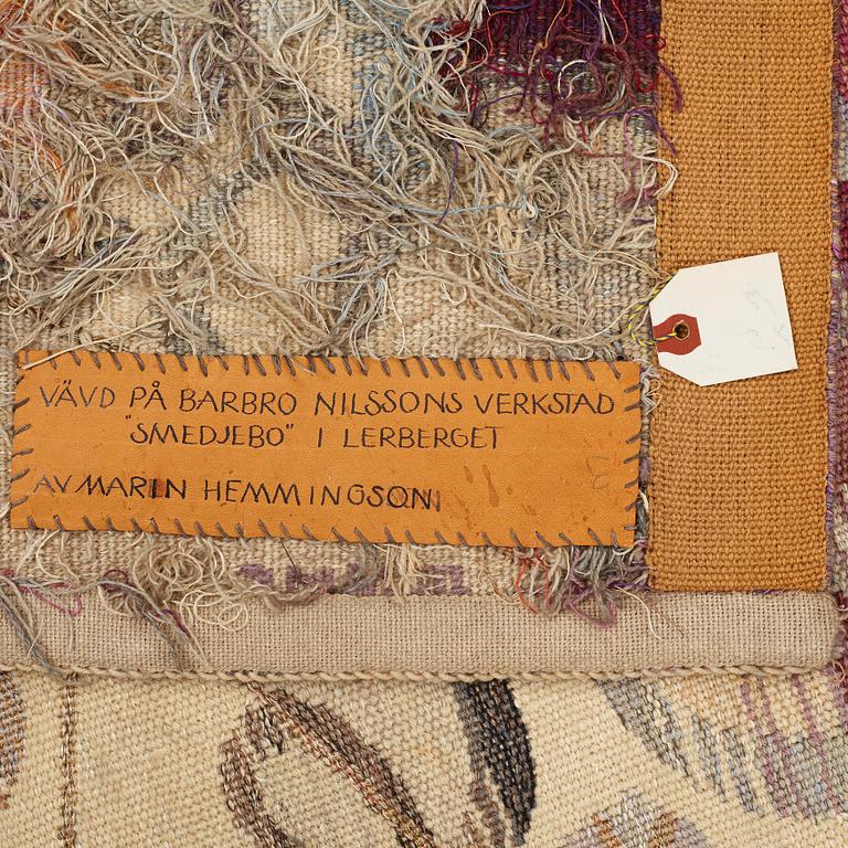 Barbro Nilsson, A TAPESTRY, "Ångan - Ångkraften", a tapestry variant, ca 240,5 x 112 cm, signed AB MMF BN.