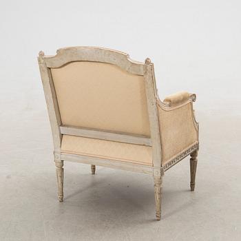 Armchair, Bergère, Louis XVI style, circa 1900.