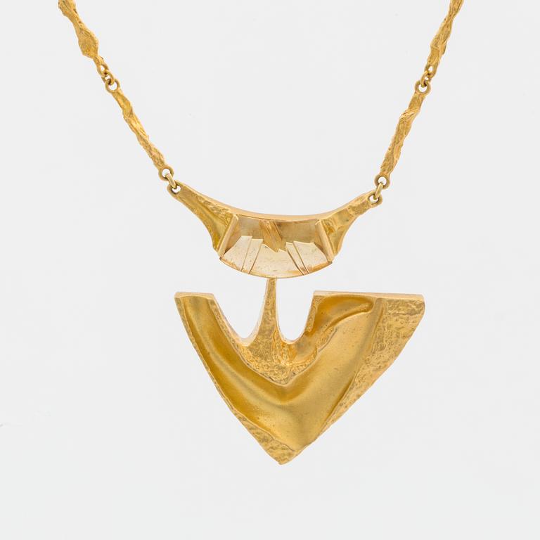 BJÖRN WECKSTRÖM, 18K gold necklace, Lapponia 1988,