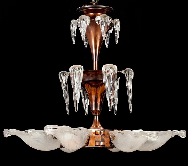 TAKLAMPA, 1900-talets första hälft. Höjd 59 cm.