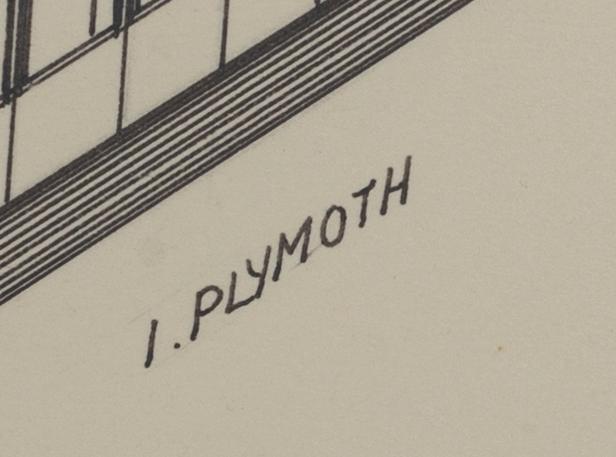 Inge Plymoth drawing signed.