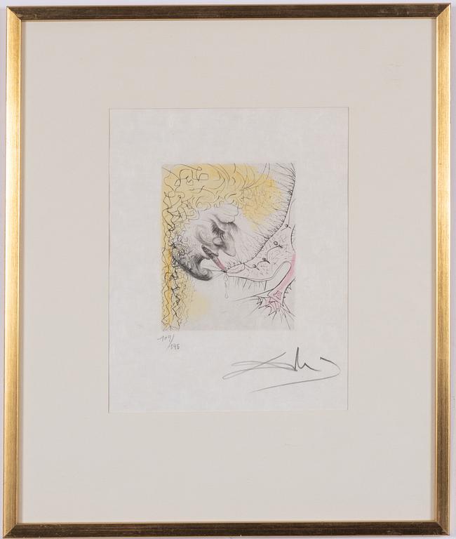 Salvador Dalí, "Homme baisant la Chaussure", from "Venus in Furs".