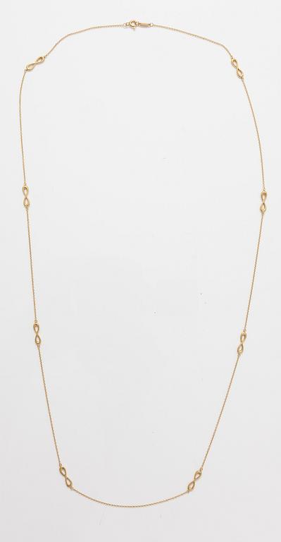 TIFFANY & CO, An 18K gold necklace, marked Tiffany & co.
