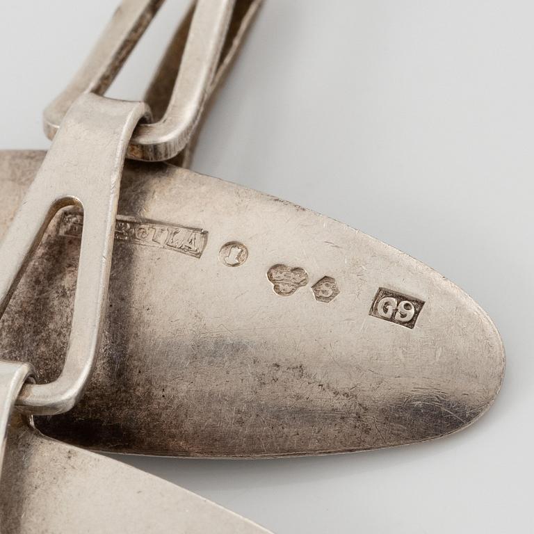 Atelier Borgila, a necklace, silver with enamel, Stockholm 1966.