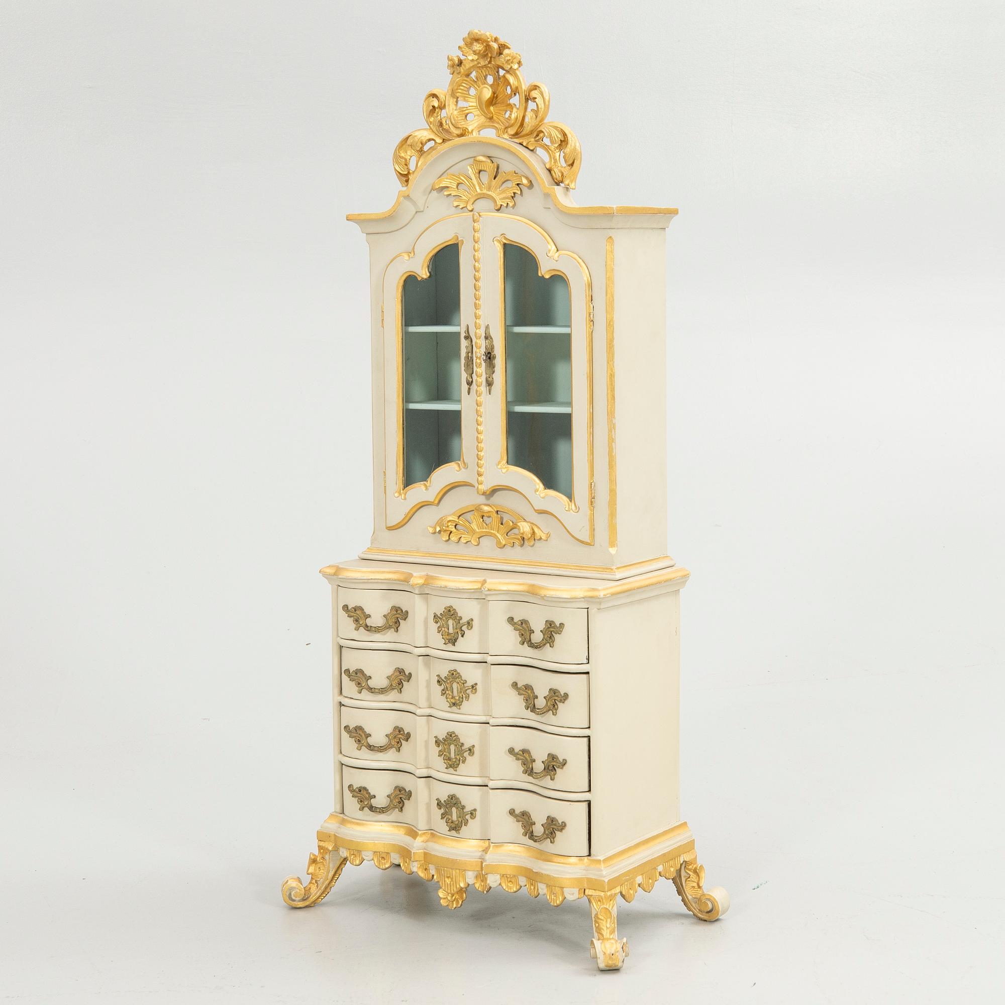Miniature cabinet, late Baroque/Rococo, later part of the 18th century.