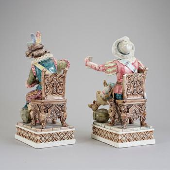 FIGURER, ett par, keramik, 1900-tal.