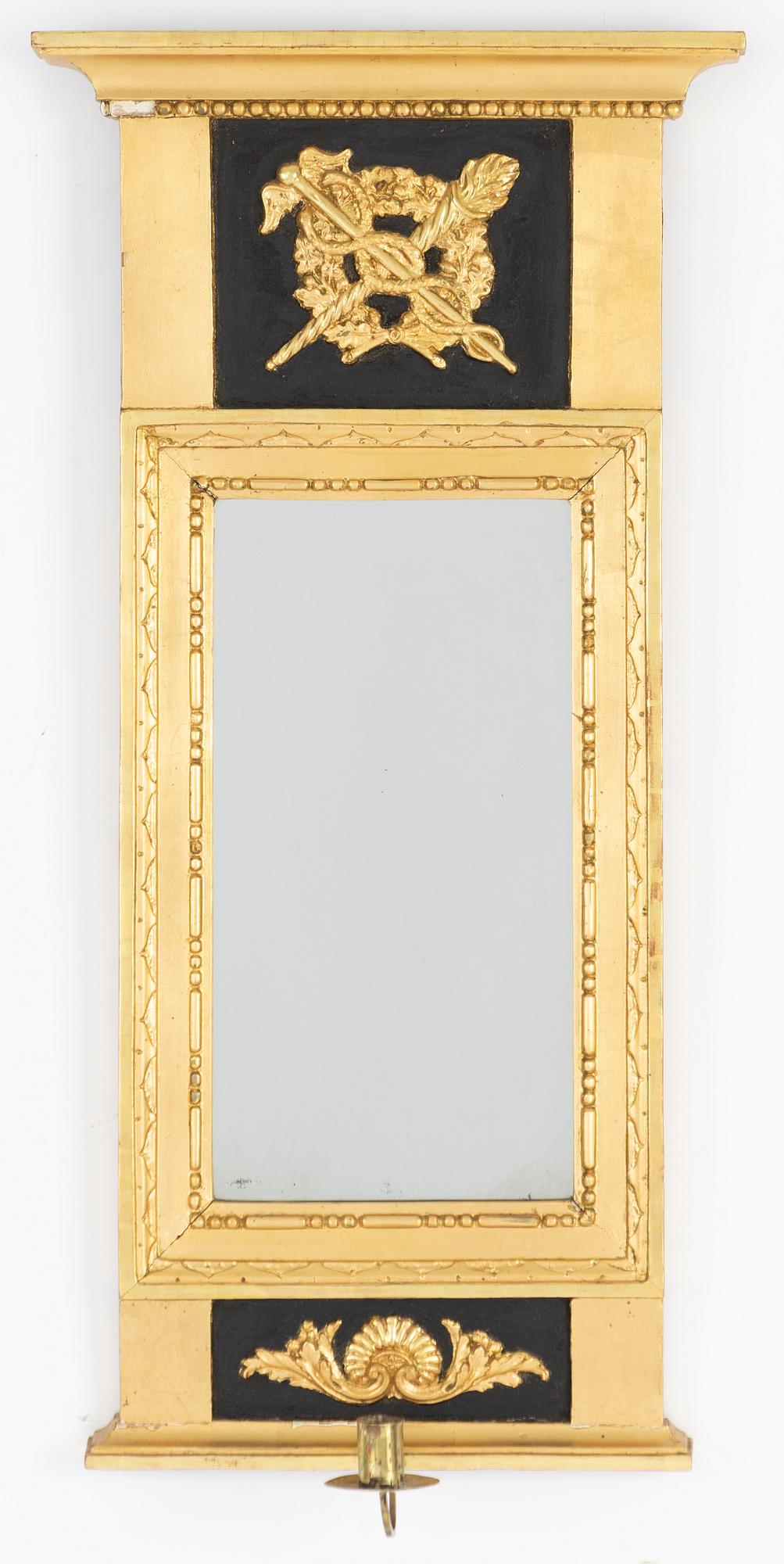 A mirror wall sconce, late Gustavian, early 19th Century.
