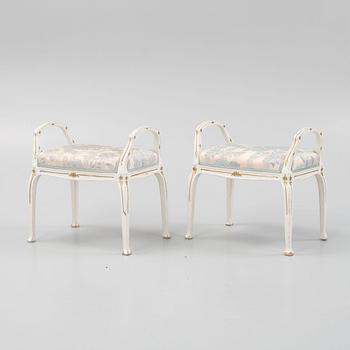 Taburetter, ett par, jugend, 1900-talets början.