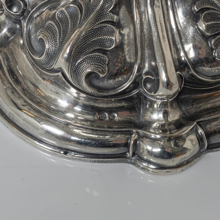 A silver goblet, possibly German, 19th Century.