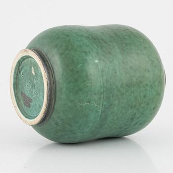 Wilhelm Kåge, an 'Argenta' stoneware vase, Gustavsberg, dated 1979.