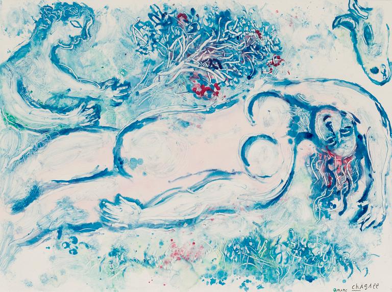 Marc Chagall, "Nu rose reposant".