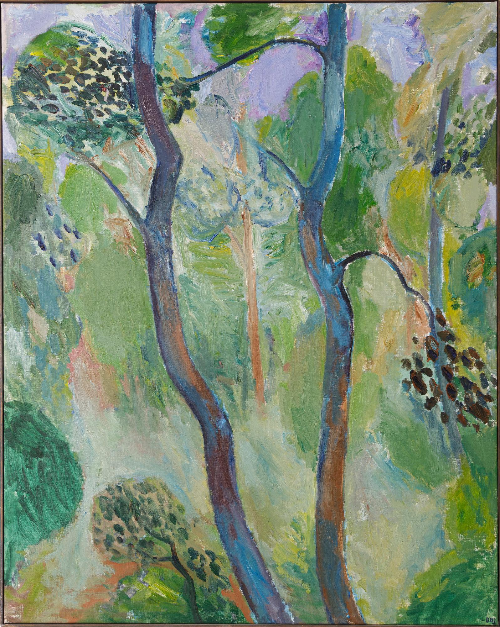 Bente Bjerregaard, 'Blåa träd (Blue trees)'.