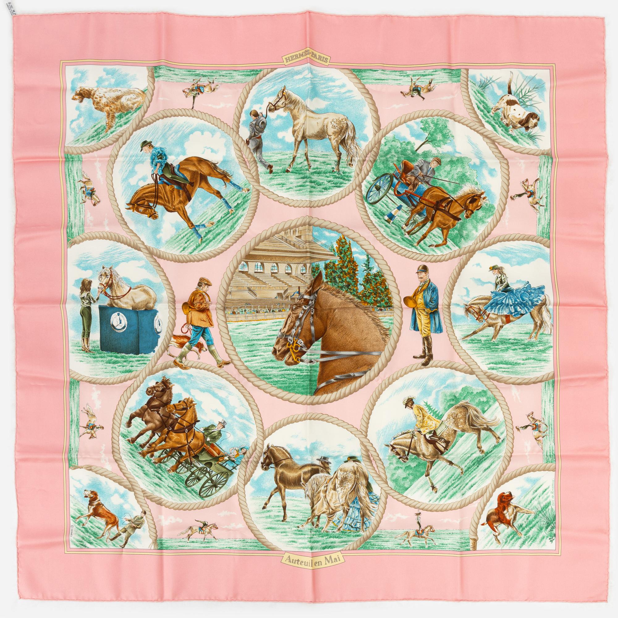 Hermès, scarf, "Auteuil en Mai",