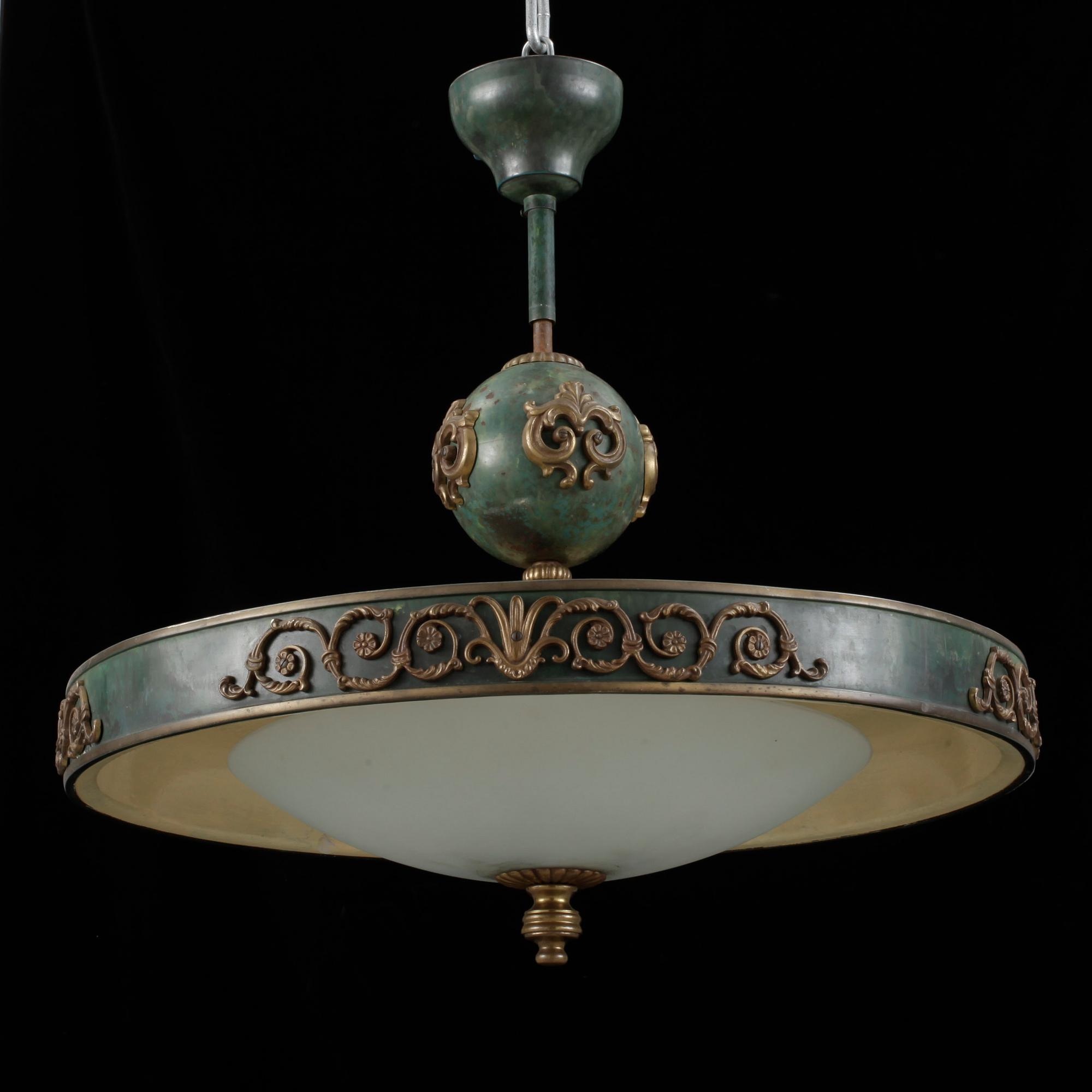 TAKLAMPA, art deco, 1920/1930-tal. Höjd ca 60 cm.