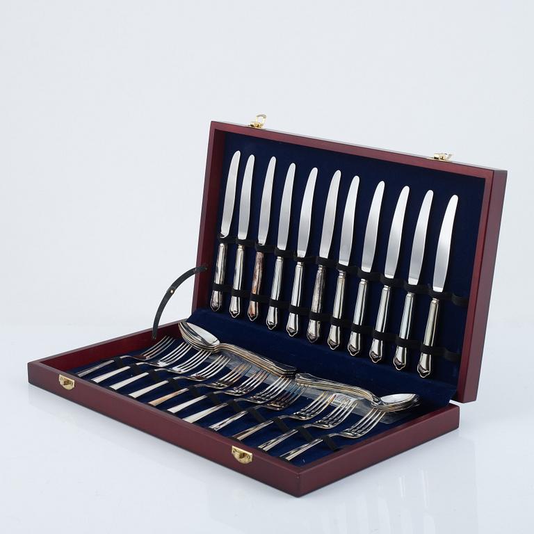 Cutlery set, 30 pieces, silver, "Chippendale", mostly GEWE, Eskilstuna, 2000-2001.