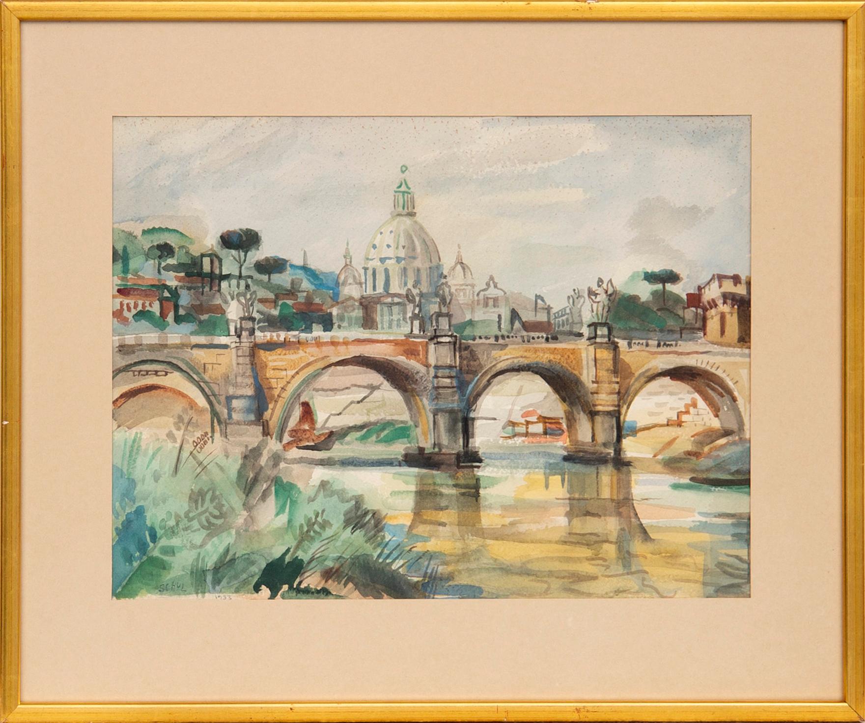 Jules Schyl, "From the lower quay towards St. Peter".