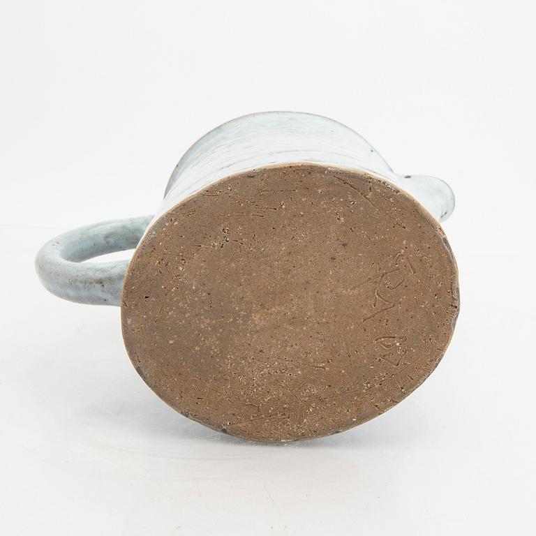 Signe Persson-Melin, a glazed ceramic pitcher, signed by hand.