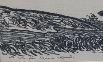 SVENSSON, ROLAND. Litografi, sign o dat 1943.
