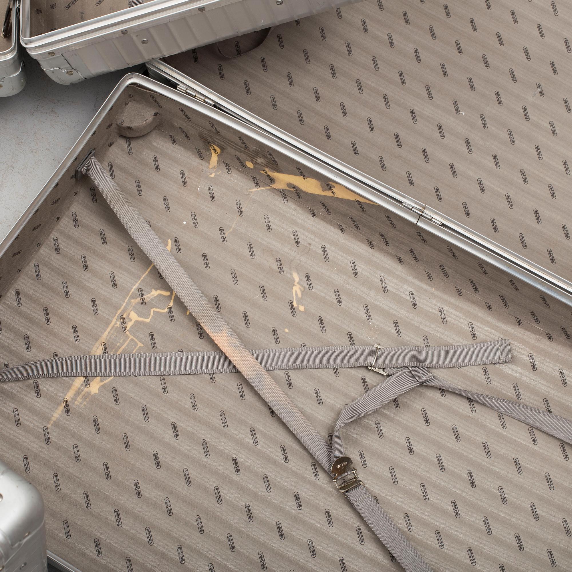 A set of three Rimowa bags later part of the 20th century.