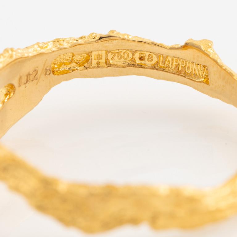 Björn Weckström, ring 18K gold with an eight-cut diamond, Finland 1979. By Lapponia.