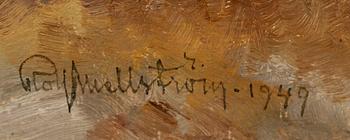 ROLF MELLSTRÖM, olja på pannå, sign och dat 1949.