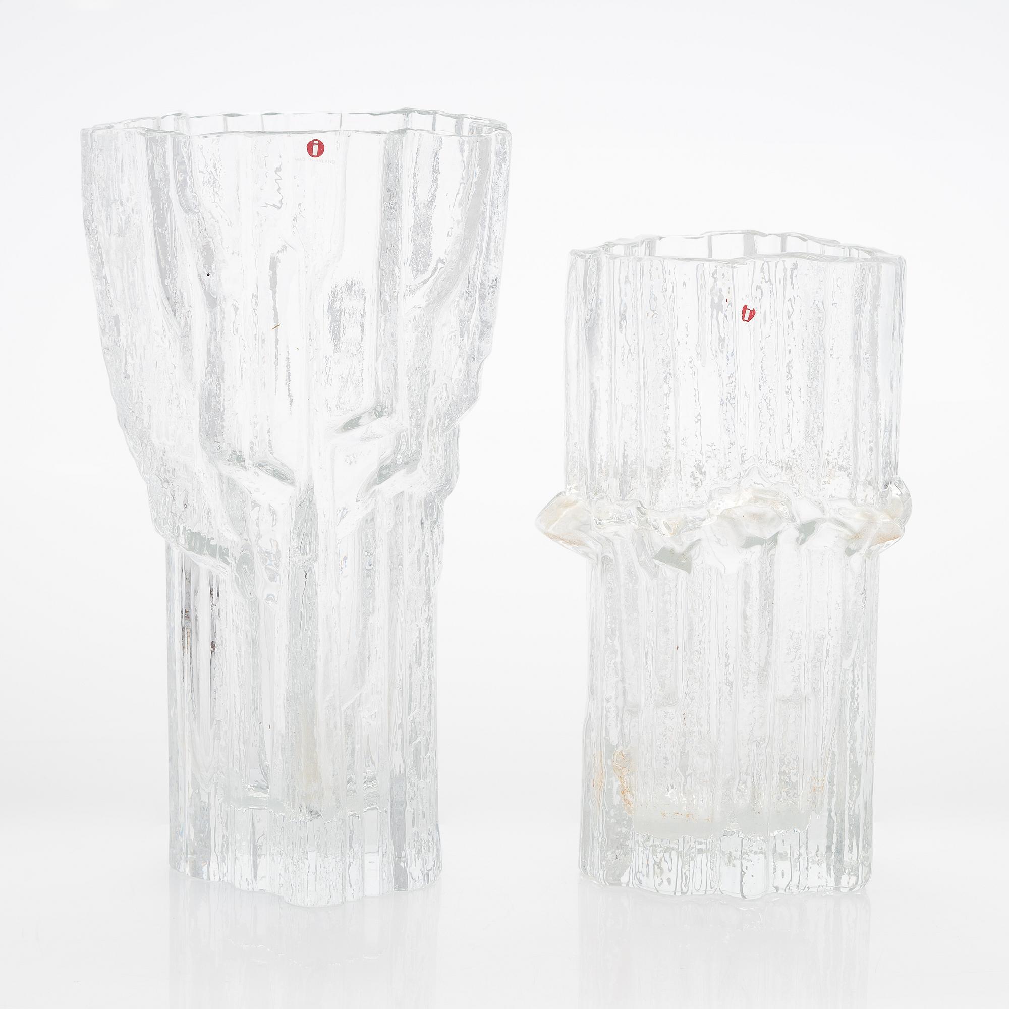 Tapio Wirkkala, A set of two vases "Alpina" and "Marmora", models 3546 and 3544. Signed.