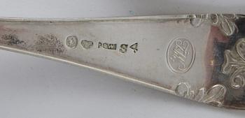 SKEDAR MM, 21 delar, silver 1800-tal mm.