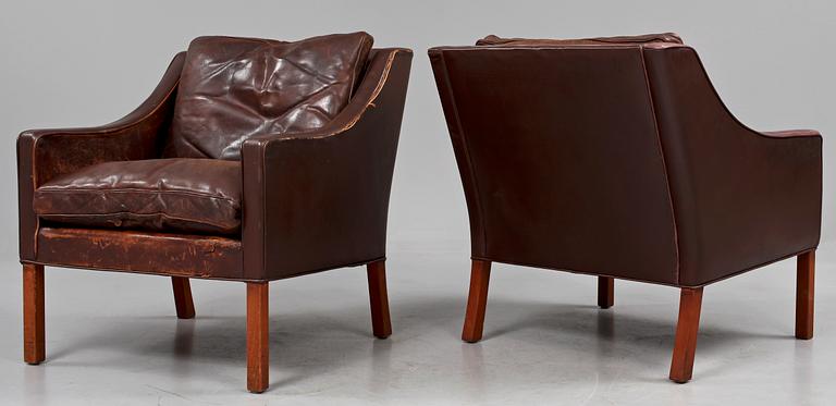 FÅTÖLJER, ett par, Börge Mogensen, Fredericia Stolefabrik, 1900-talets andra hälft.