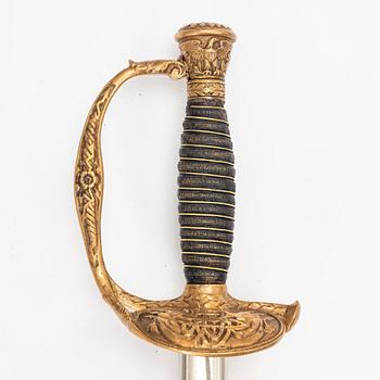 An American officer's sword, 18th/19th century.